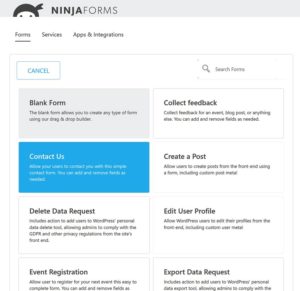 Create a WordPress registration form with Ninja Forms