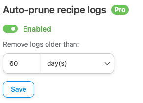 Automatically prune logs