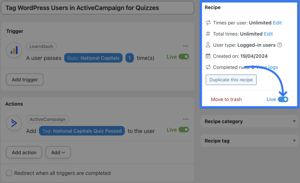 tag-wordpress-users-in-activecampaign-for-quizzes-live