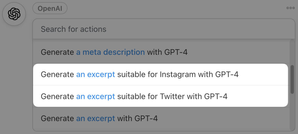 openai-actions-generate-excerpts-for-instagram-and-x-twitter