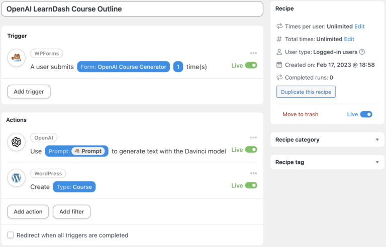 Using OpenAI and ChatGPT Models with LearnDash