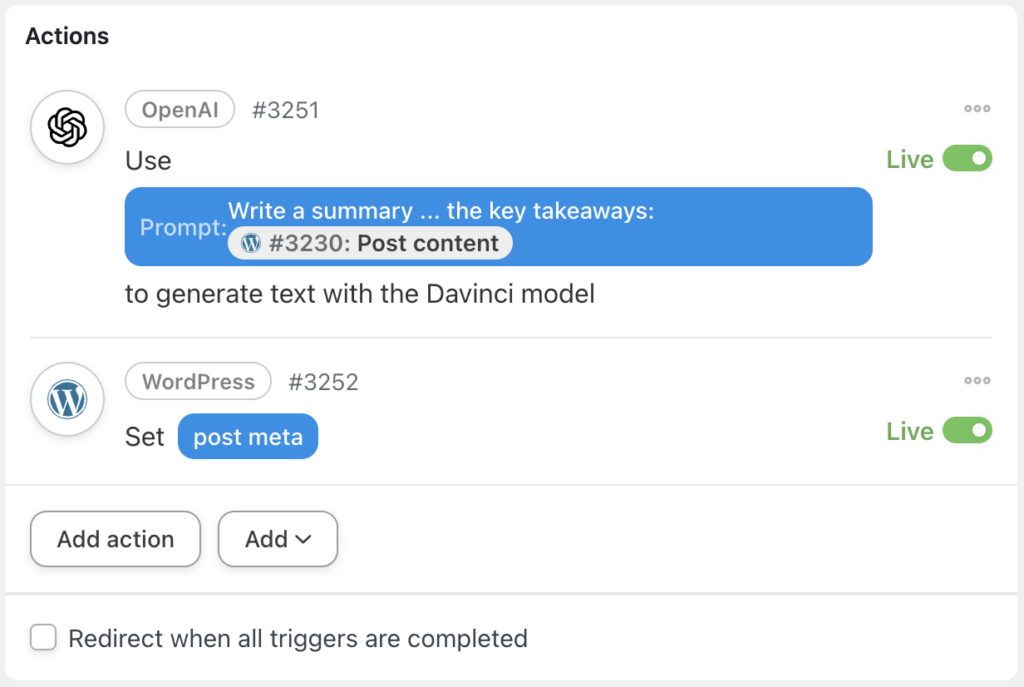 openai-wordpress-actions