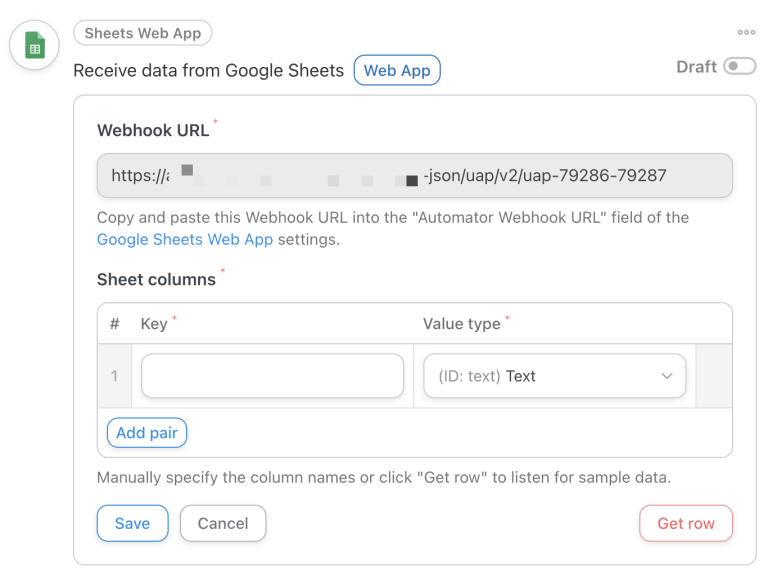 Send Google Sheets row updates to WordPress automations