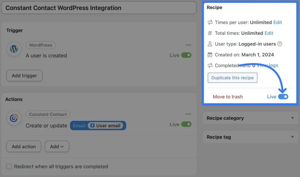 constant-contact-and-wordpress-integration-recipe-live
