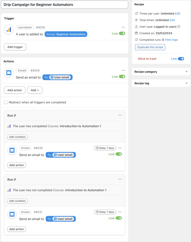 drip-campaign-for-beginner-automators-recipe