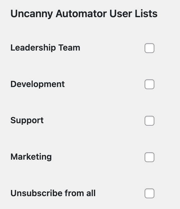 List Subscriptions