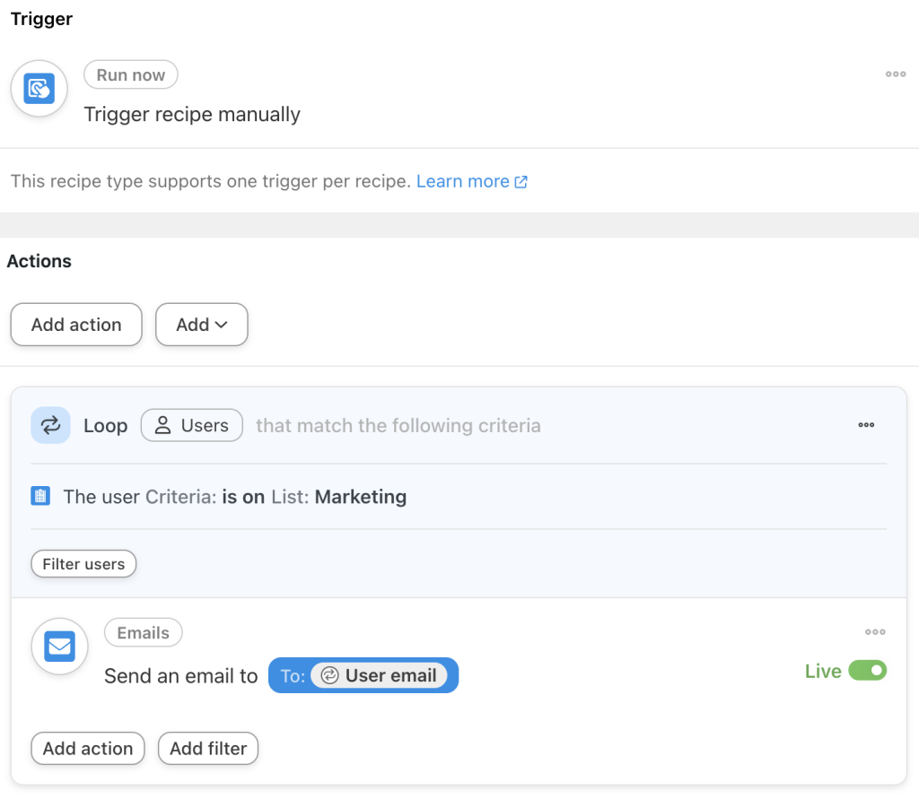 Send a campaign email