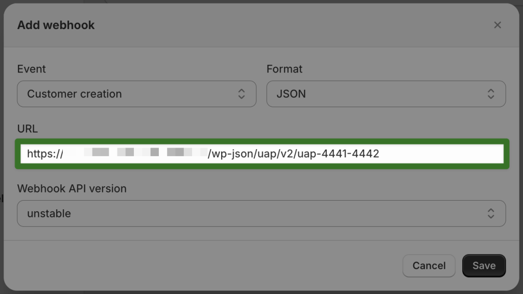 automator-webhook-url-for-shopify-paste