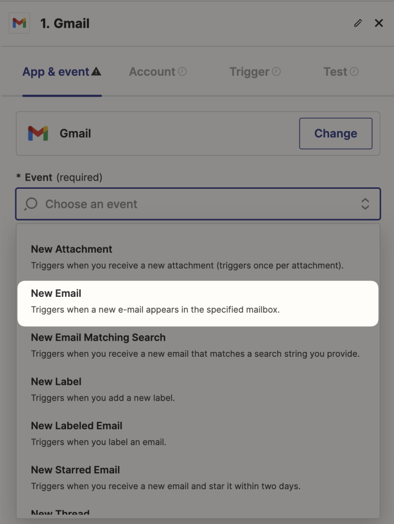 zapier-gmail-event-new-email