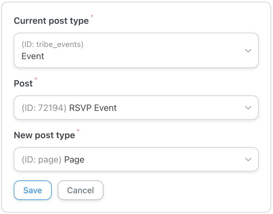 change-wordpress-event-post-into-page