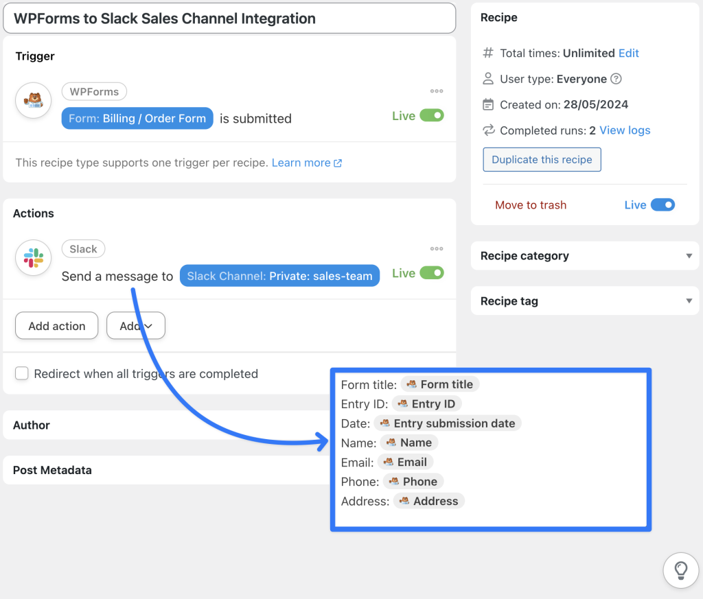 wpforms-to-slack-sales-channel-integration