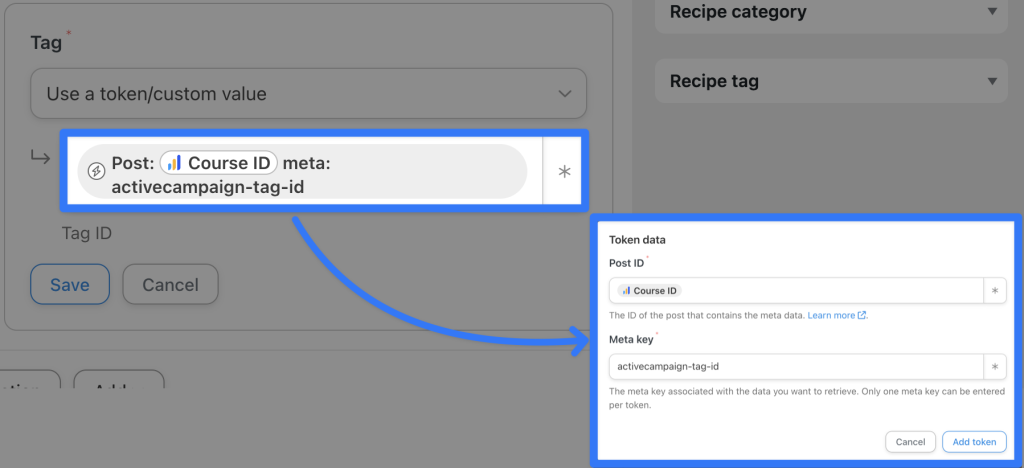 dynamic-activecampaign-tag-using-automator-post-meta-tokens