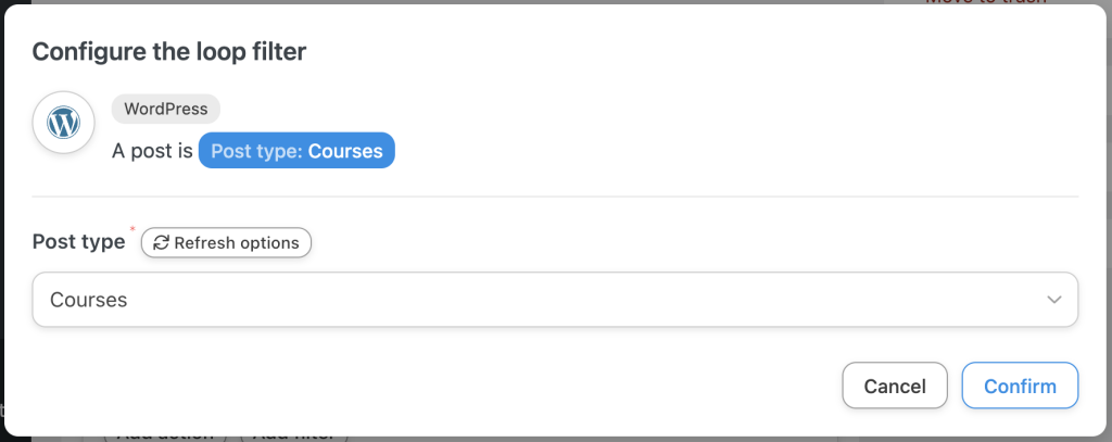 configure-loop-filter-courses