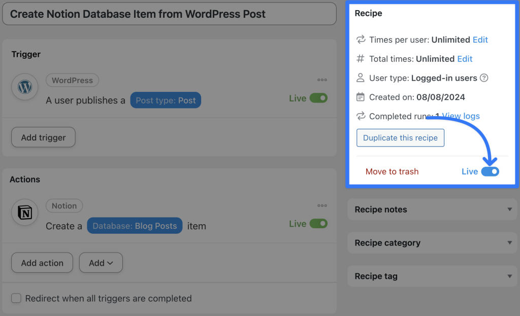 connect-notion-to-wordpress-recipe-1-live