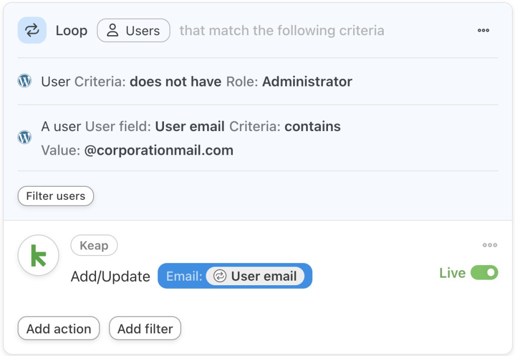 keap-action-add-update-a-contact-loop-with-filters