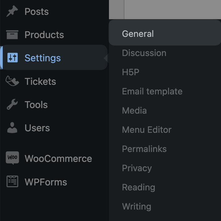 wordpress-dashboard-general-settings-highlighted-in-left-hand-menu wordpress-dashboard-general-settings-highlighted-in-left-hand-menu