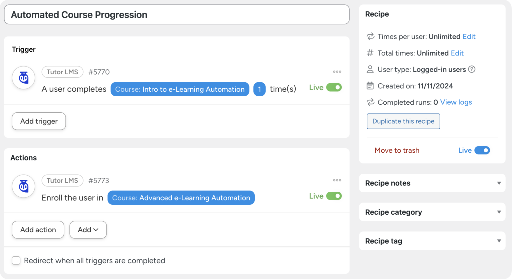 automated-course-progression-recipe automated-course-progression-recipe
