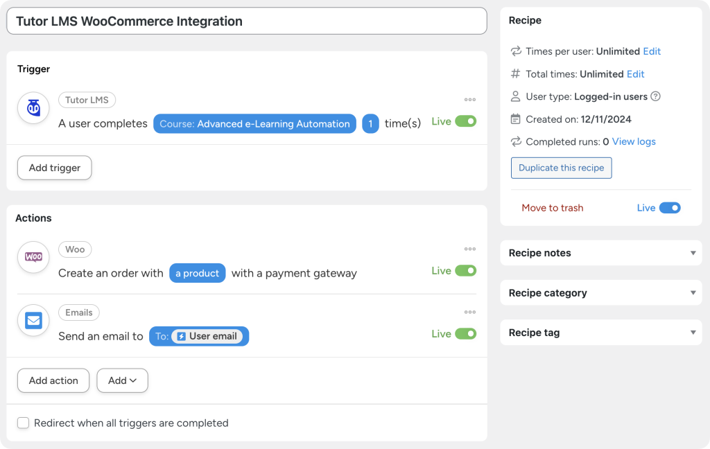 tutor-lms-woocommerce-integration-automator-recipe tutor-lms-woocommerce-integration-automator-recipe