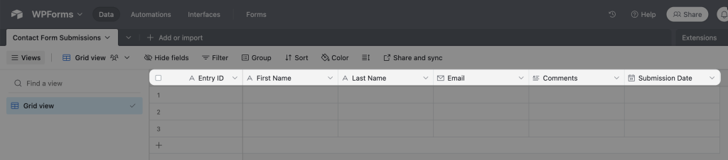 airtable-wpforms-records