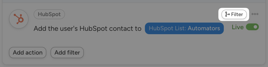hubspot-action-add-user-to-static-list-filter