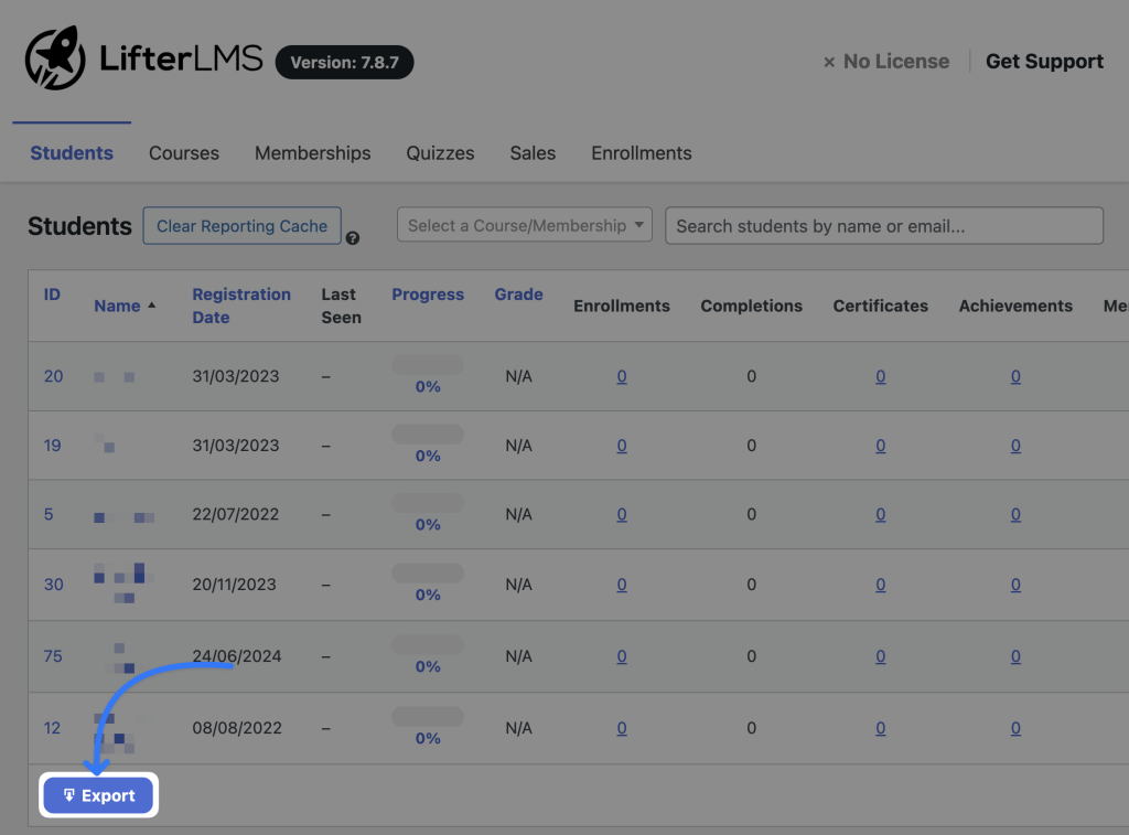 lifterlms-export-student-report