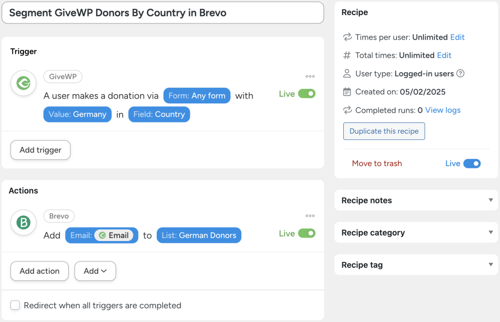 connect-givewp-to-brevo-segment-donors-by-country connect-givewp-to-brevo-segment-donors-by-country