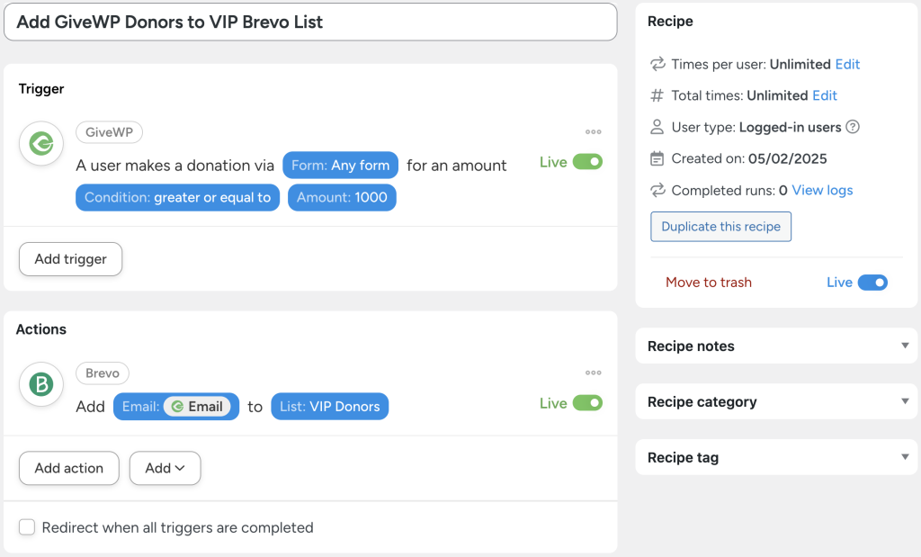 connect-givewp-to-brevo-vip-donors connect-givewp-to-brevo-vip-donors
