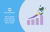 WooCommerce upsell automation illustration showing a robot mascot launching upward like a rocket above a rising bar chart with a Woo logo, alongside the text “Recipe Ideas — Woo Upsell Automations That Actually Drive Sales”.